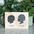 Personalized Silhouette Hard Wood Sign
