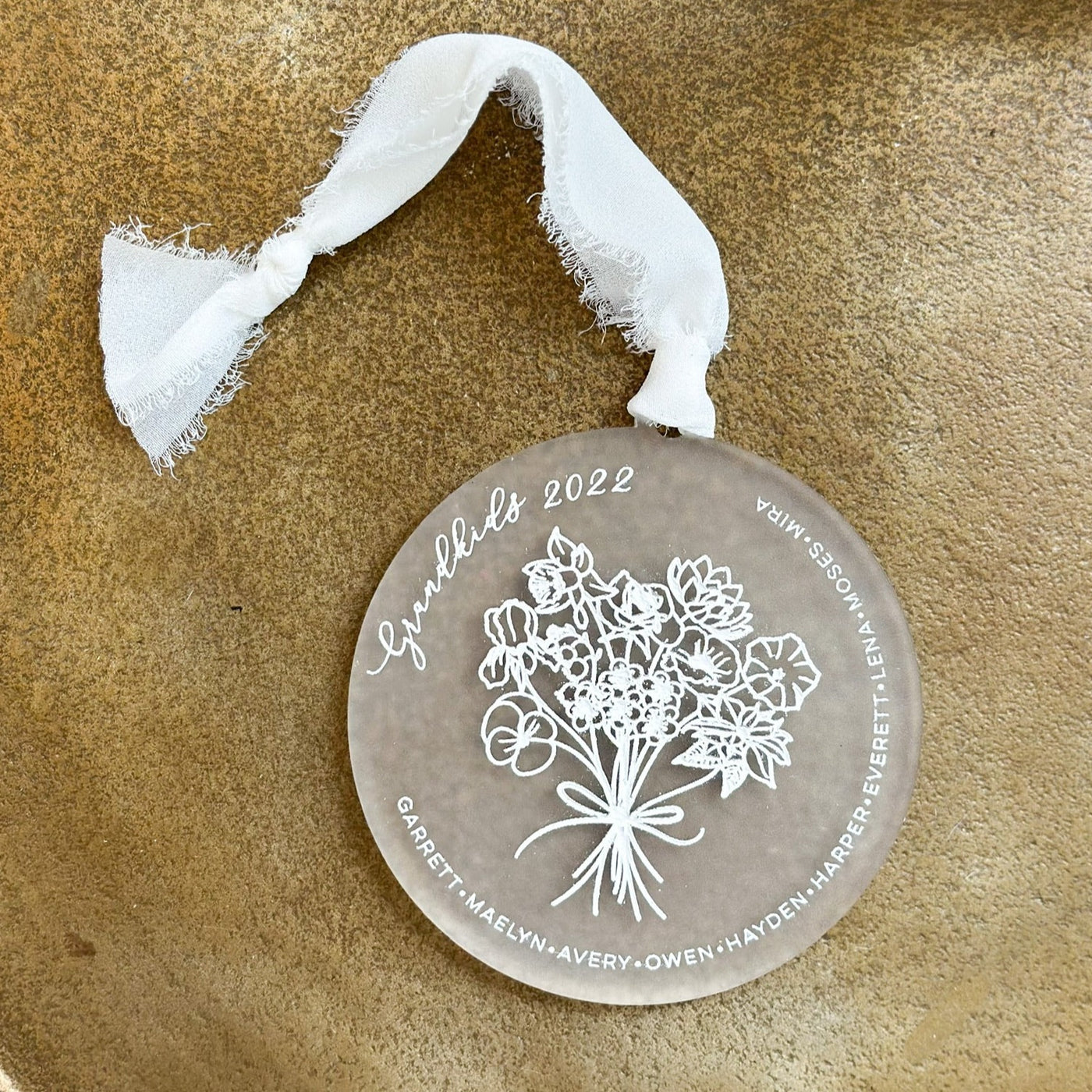 Personalized Floral Birth Month Ornament