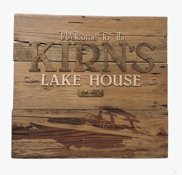 Personalized Image House Hard Wood Sign