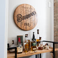 Personalized Bourbon Bar Barrel Top