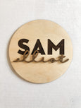 Personalized Baby Name Announcement Wood Plaque
