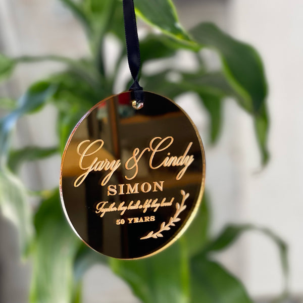 Personalized Mirrored Acrylic Name Ornament