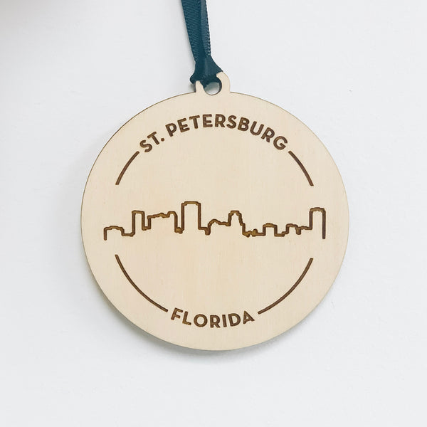 City Skyline Wood Ornament