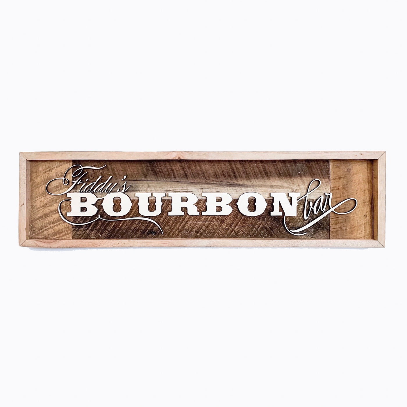 Personalized Bourbon Bar Barn Wood Sign