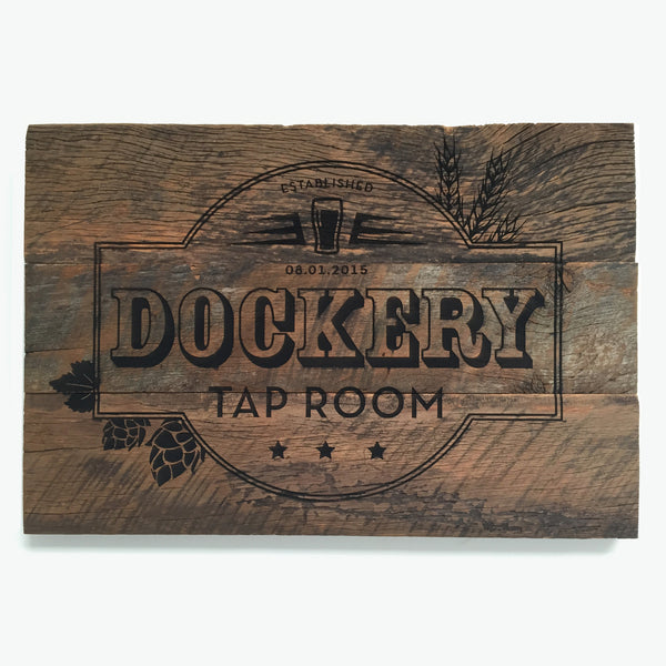 Personalized Tap Room Sign