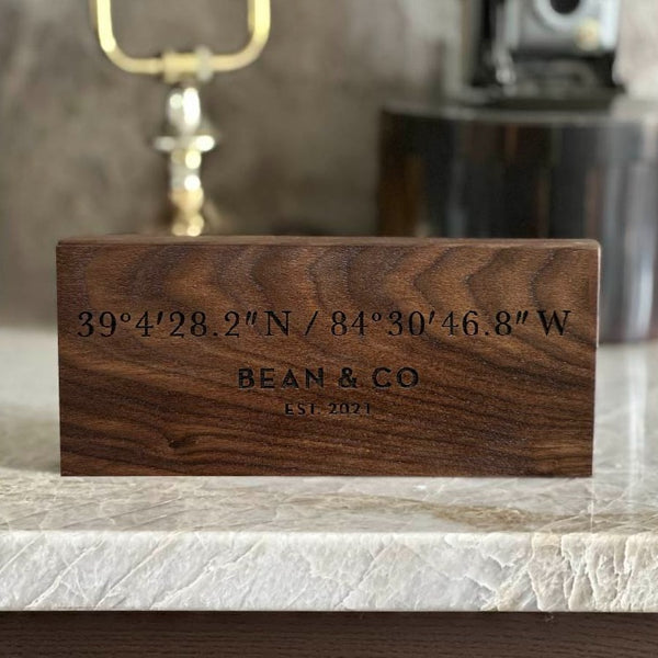 Personalized Coordinates Wood Plaque