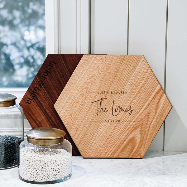 Personalized Hexagon Cutting Board