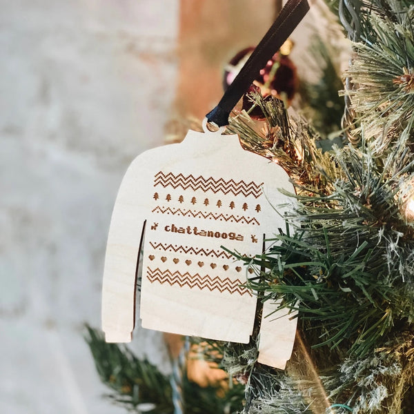 City Vintage Fair Isle Holiday Ornament