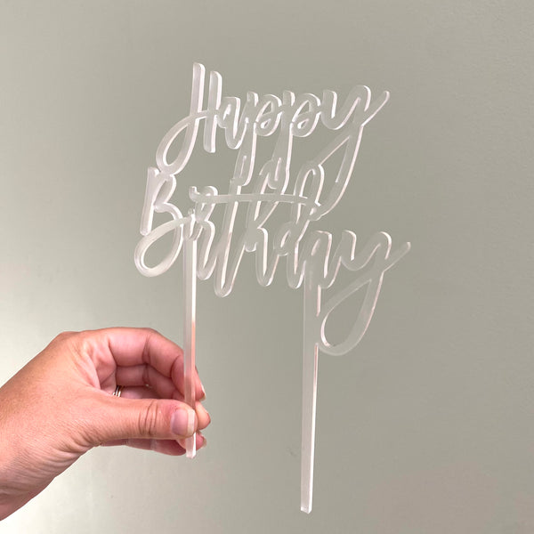 Acrylic Script Cake Topper