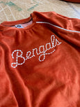 Bengals Velour Cropped Long Sleeve Shirt