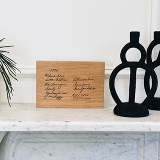 personalized hard wood sign oak wood